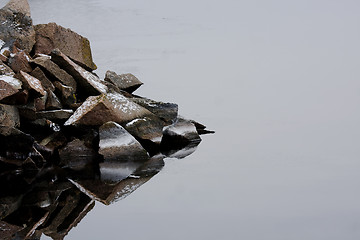 Image showing Stones in ice