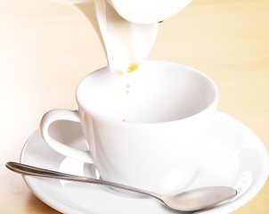 Image showing Pouring coffee