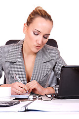 Image showing young attractive business woman