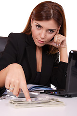 Image showing young attractive business woman