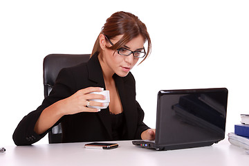 Image showing young attractive business woman