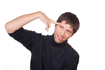 Image showing happy young casual man portrait