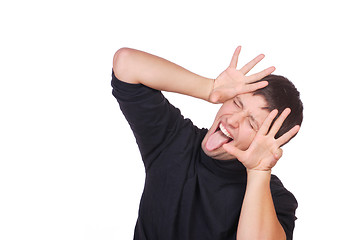 Image showing happy young casual man portrait