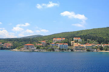 Image showing Greek sea shore village