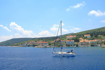 Image showing Greek sea shore village