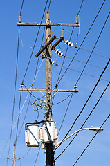 Image showing Electrical pole