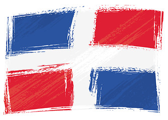 Image showing Grunge Dominican Republic flag