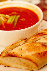 Image showing Food - Hearty red spicy italian tomato soup 