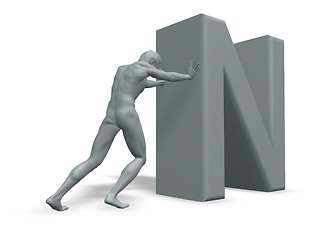 Image showing man pushes N