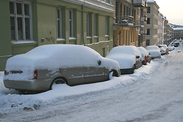 Image showing Cars under Snow