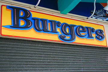 Image showing Burgers Sign