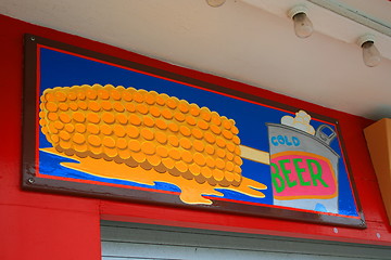 Image showing Corn and Beer Sign