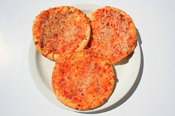 Image showing Mini Cheese Pizzas 