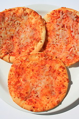 Image showing Mini Cheese Pizzas 