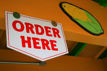 Image showing Order Here Sign 