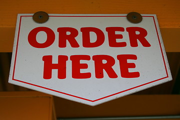 Image showing Order Here Sign 