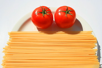 Image showing Pasta and Tomatos 