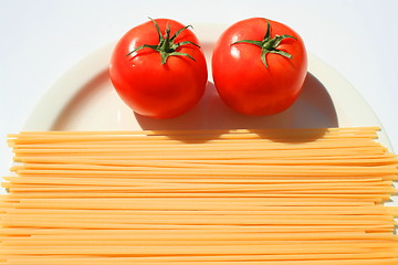 Image showing Pasta and Tomatos 