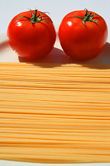 Image showing Pasta and Tomatos 