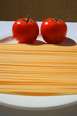 Image showing Pasta and Tomatos 