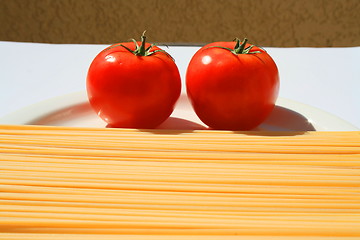 Image showing Pasta and Tomatos 