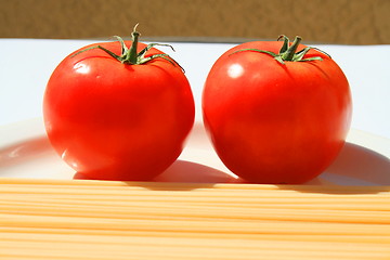 Image showing Pasta and Tomatos 