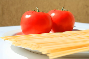 Image showing Pasta and Tomatos 