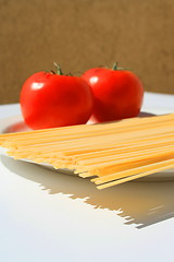 Image showing Pasta and Tomatos 