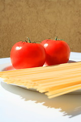 Image showing Pasta and Tomatos 