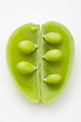 Image showing Opened bean pod