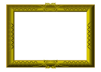 Image showing golden picture frame swirls