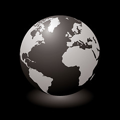 Image showing world black glow