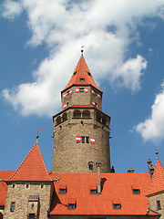 Image showing Castle tower - Bouzov