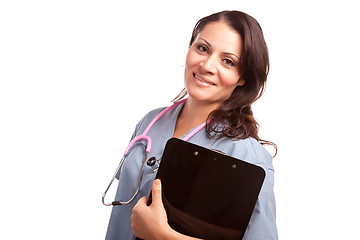 Image showing Attractive Hispanic Doctor or Nurse