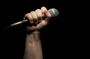 Image showing Microphone in Fist