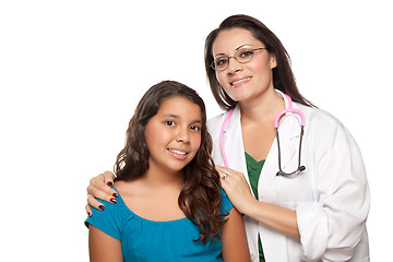 Image showing Pretty Hispanic Girl and Female Doctor