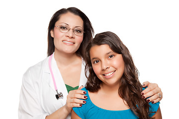 Image showing Pretty Hispanic Girl and Female Doctor