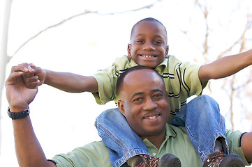 Image showing Man and Child Having Fun