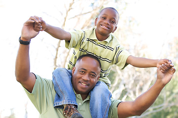 Image showing Man and Child Having Fun