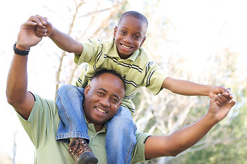 Image showing Man and Child Having Fun