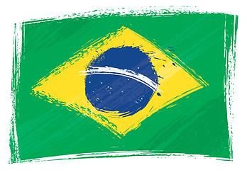 Image showing Grunge Brazil flag