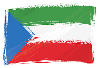 Image showing Grunge Equatorial Guinean flag