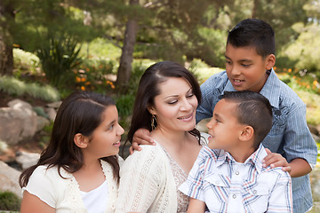 Image showing Happy Mother and Children in the Park