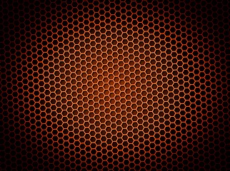 Image showing Honeycomb Background Red