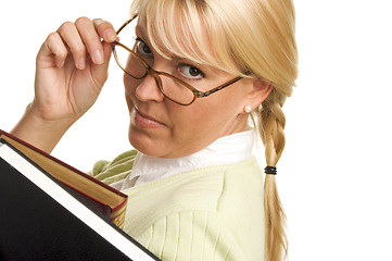 Image showing Attractive Student Carrying Her Books