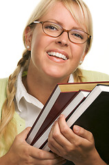 Image showing Attractive Student Carrying Her Books