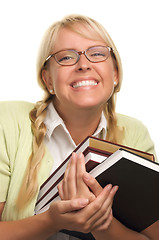 Image showing Attractive Student Carrying Her Books