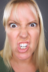 Image showing Angry Blond Woman