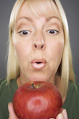 Image showing Beautiful Woman With Apple