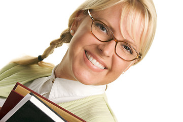 Image showing Attractive Student Carrying Her Books